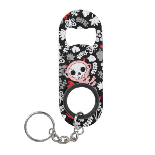 Crazy babies pattern keychain bottle opener