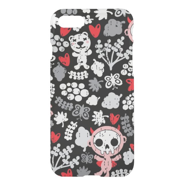 Crazy babies pattern uncommon iPhone case (Back)