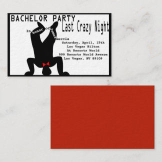 Crazy Bachelor invitation