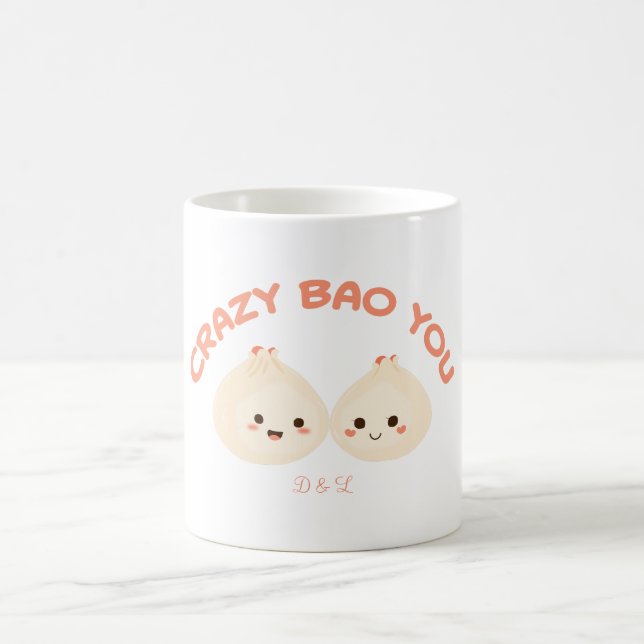 Crazy Bao You Cute Couple T-Shirt Set Coffee Mug (Center)