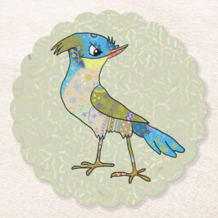 Crazy Bird Paper Coaster