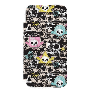 Crazy birds pattern iPhone SE/5/5s wallet case