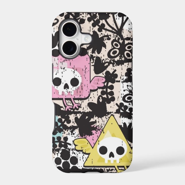 Crazy birds pattern iphone case (Back)