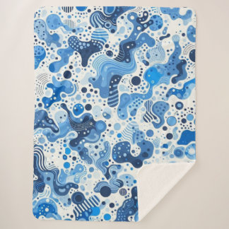 Crazy Blankets - Abstract Blue Organic Shapes Blan