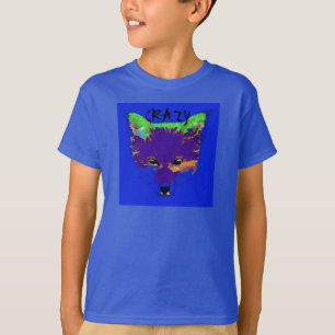 Crazy Blue Like a Fox Kids T-Shirt