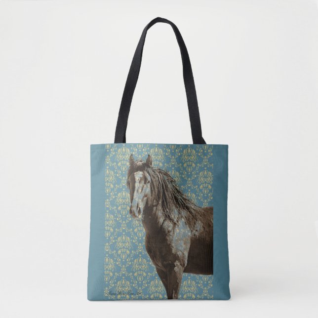 Crazy Blue Tote Bag (Front)