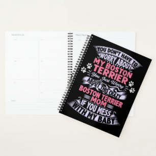 Crazy "Boston Terrier" Mom Planner