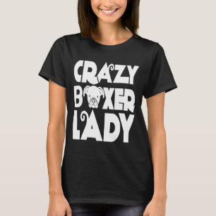 Crazy Boxer Lady   T-Shirt