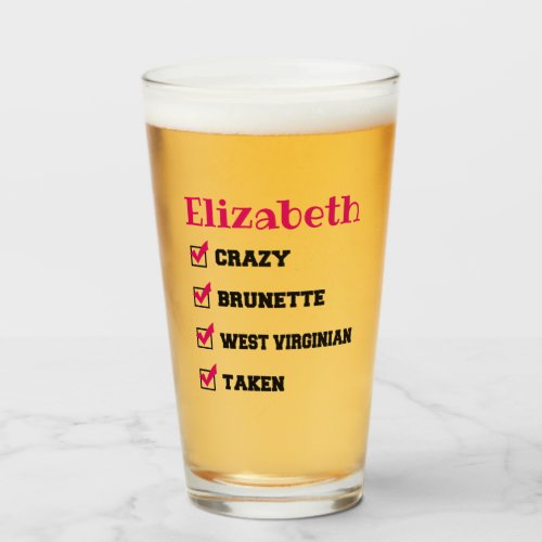Crazy Brunette West Virginian Taken with Name Glass