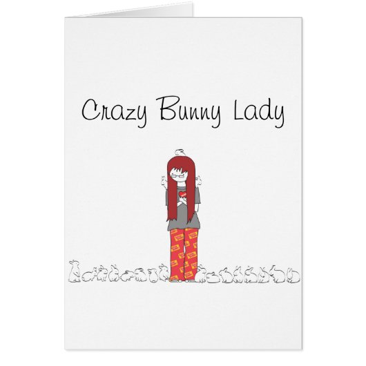CRAZY BUNNY LADY CARDS (Front)