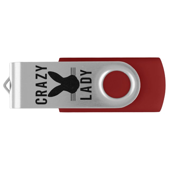 CRAZY BUNNY LADY FLASH DRIVE (Back)
