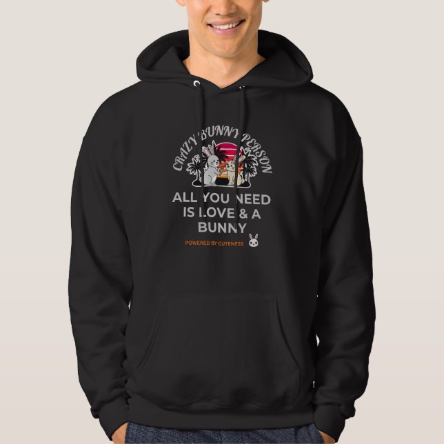 Crazy Bunny Person Hoodie (Front)