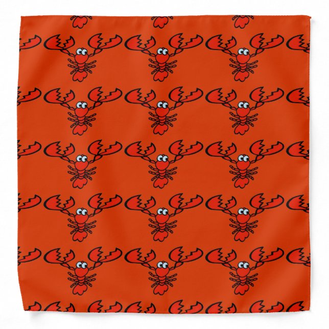 Crazy Cajun Crawfish Bandana (Front)