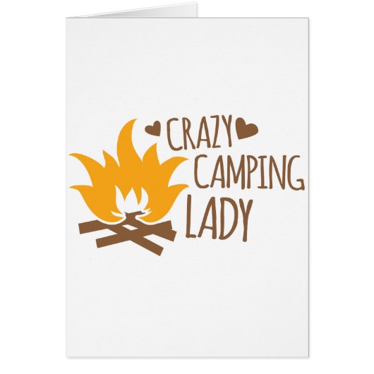 Crazy Camping Lady Cards (Front)