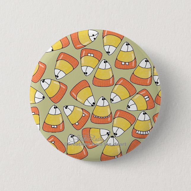 CRAZY Candy Corn! Pinback Button (Front)