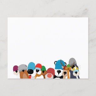 Crazy cap animals skateboard kaffeetasse postcard