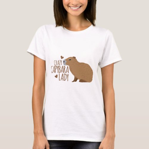 crazy capybara lady T_Shirt