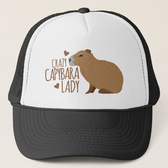 crazy capybara lady trucker hat (Front)