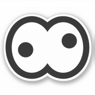 Crazy Cartoon Eyeball Vinyl Sticker