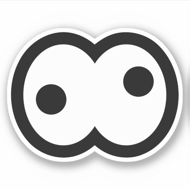 Crazy Cartoon Eyeball Vinyl Sticker (Front)