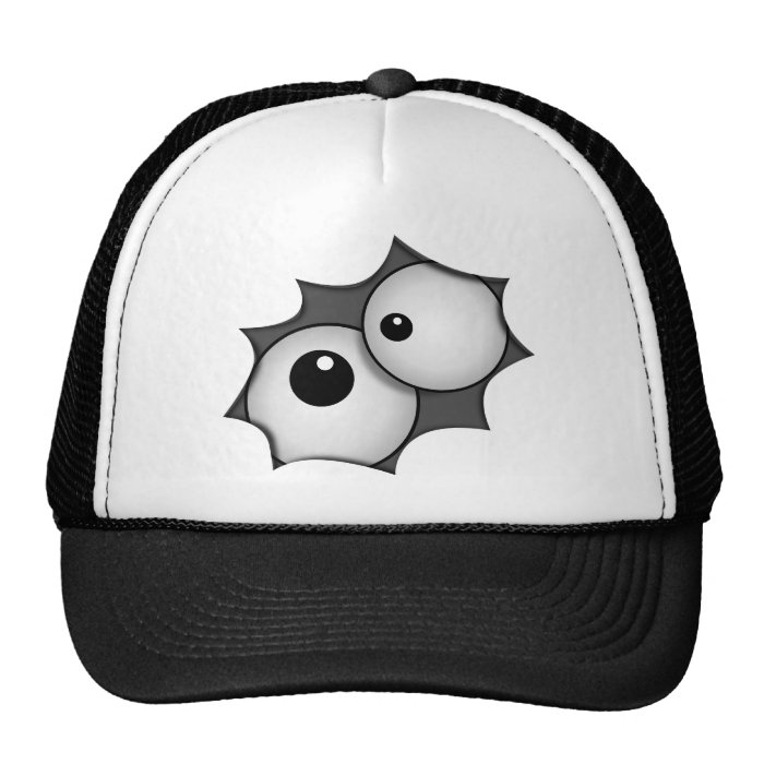 Crazy cartoon eyes trucker hat