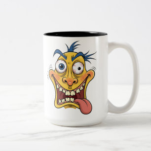 Crazy Cartoon Face Mug – Funny Expression Coffee 