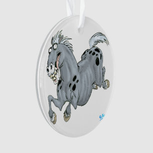 Crazy Cartoon Horse Acrylic Ornament