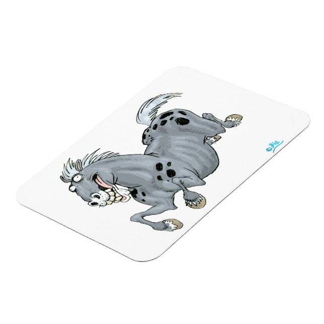 Crazy Cartoon Horse Flexible Magnet (Left Side)