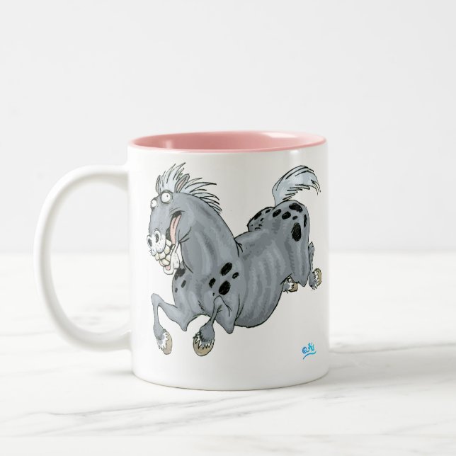 Crazy Cartoon Horse Mug (Left)