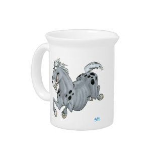 Crazy Cartoon Horse Pitcher