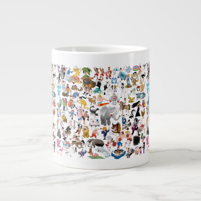 Crazy Cartoons Giant Coffee Mug (Front)