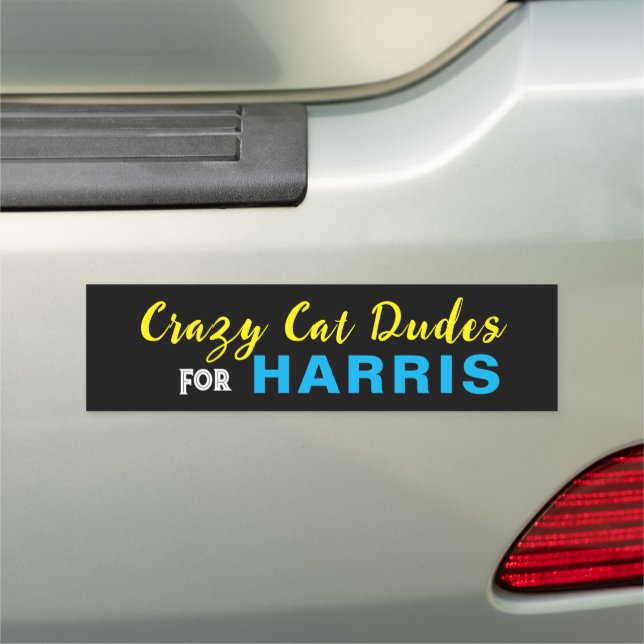 Crazy Cat Dudes For HARRIS Campaign Car Magnet (In Situ)