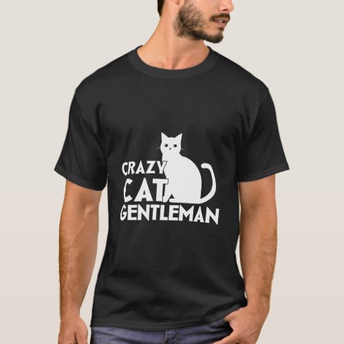 Crazy Cat Gentleman T_Shirt