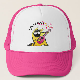 Crazy Cat Guitarist Trucker Hat