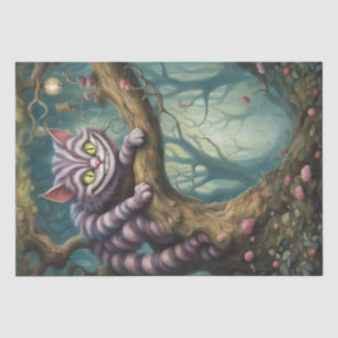 Crazy cat in tree tissue paper