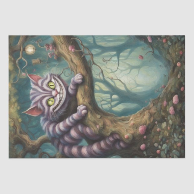 Crazy cat in tree tissue paper (Front)