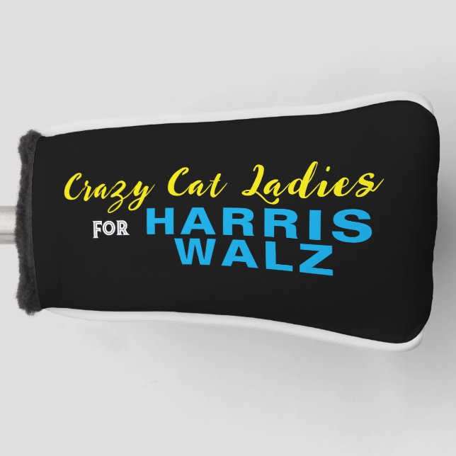 Crazy Cat Ladies For HARRIS WALZ Golf Head Cover (Front)