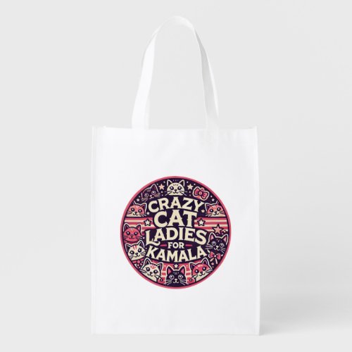 Crazy cat ladies for Kamala Grocery Bag