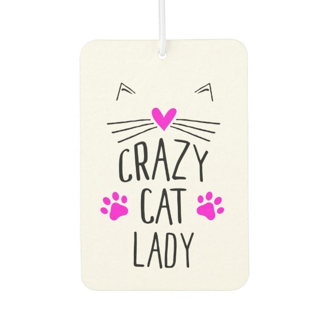 Crazy Cat Lady Air Freshener (Front)