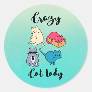 Cute Custom Color Le Chat Noir Black Cat Stickers