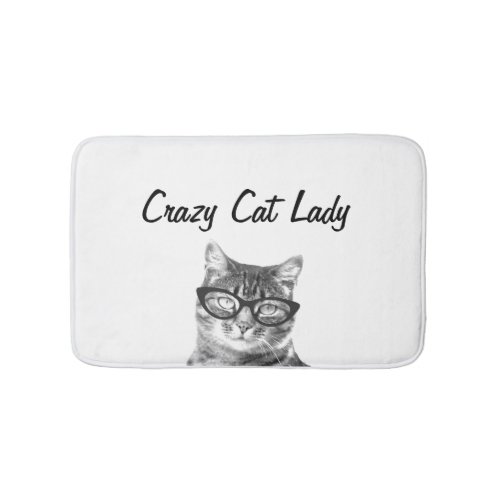 CRAZY CAT LADY bath mat for funny bathroom