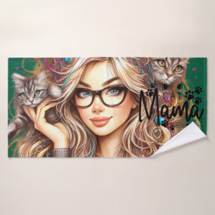 Crazy Cat Lady Bath Towel