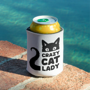 Crazy Cat Lady Beer/Drink Cooler/Koozie Can Cooler