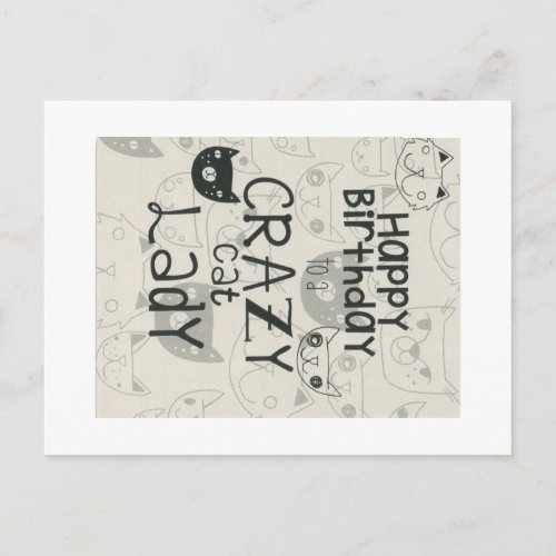 Crazy Cat Lady Birthday Card