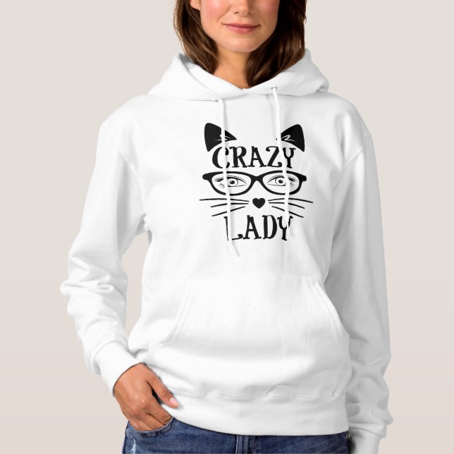 Crazy Cat Lady Black Cats Hoodie (Front)