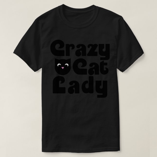 Crazy cat lady black cats T-Shirt (Design Front)
