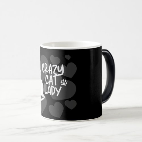 Crazy Cat Lady Black T_Shirt Magic Mug