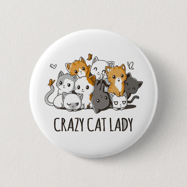 Crazy Cat Lady Button (Front)