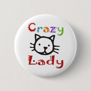 Crazy Cat Lady Button