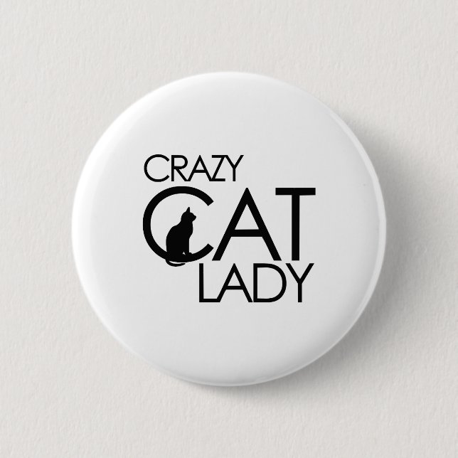 Crazy Cat lady         Button (Front)